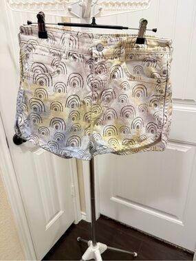 Pilcro Pastel Rainbow Print Denim Shorts 30